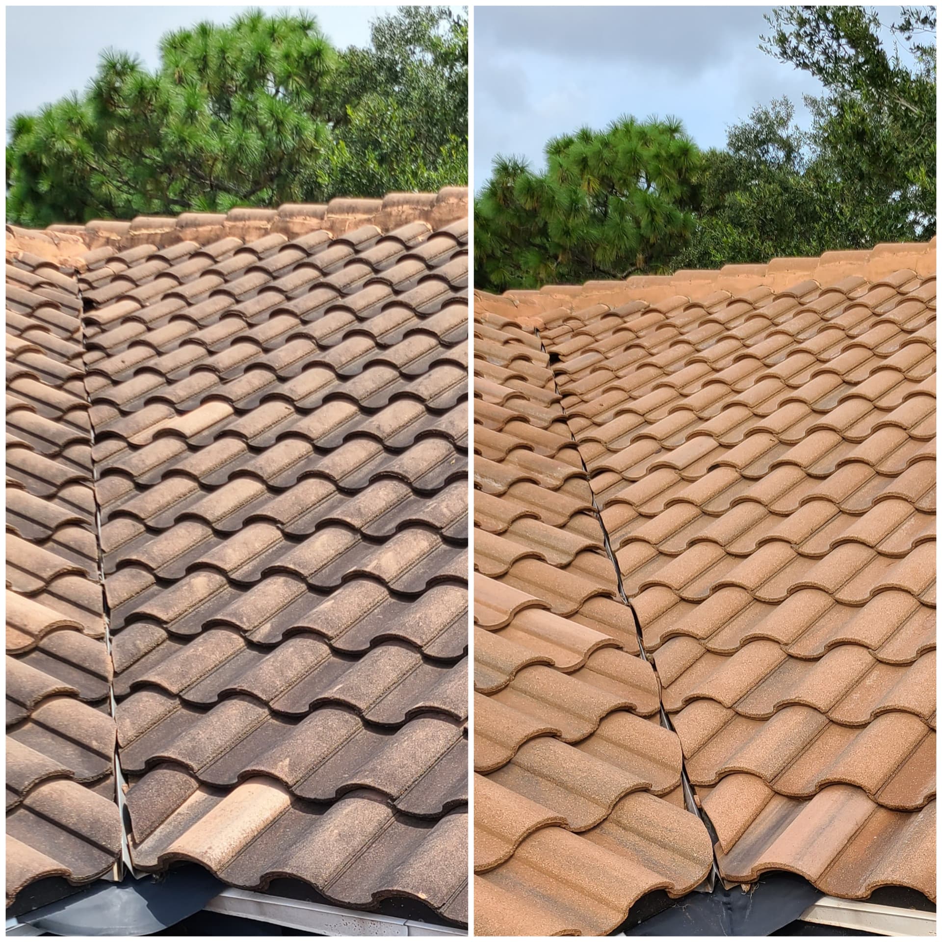 Barrel tile roof wash destin fl